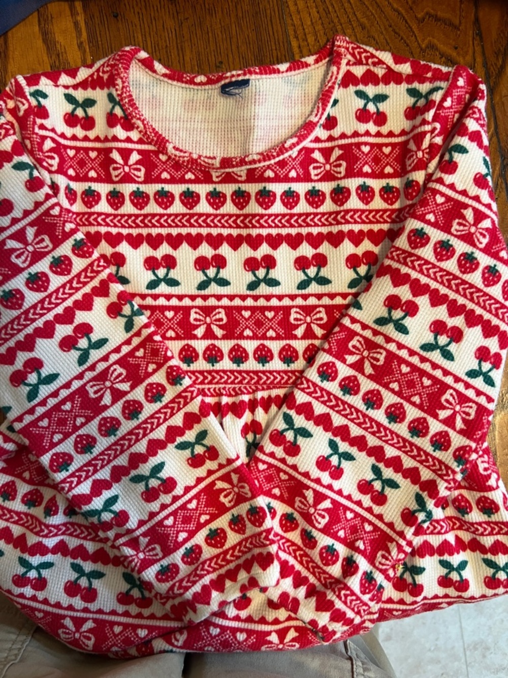 Girls Red and White  Knit Dress 5T